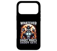 Carcasa para iPhone 17 Pro MAX Lo Que Sea Que papá quiera papá obtiene Divertido Hombre Lobo Meme Bootleg