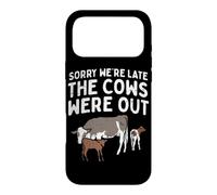 Carcasa para iPhone 17 Pro MAX Lo Siento, llegamos Tarde, Las Vacas Estaban Fuera, Cita Divertida de Dairy Farmer