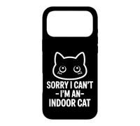 Carcasa para iPhone 17 Pro MAX Lo Siento, no Puedo, Soy un Gato de Interior Que mira, Lindo Gato Divertido