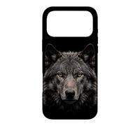 Carcasa para iPhone 17 Pro MAX Lobo Dire Cara Luz De Luna Bosque Fauna Silvestre Naturaleza