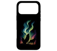Carcasa para iPhone 17 Pro MAX Lobos Northern Lights Graphic Vintage Wildlife Wolf Lover