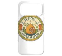 Carcasa para iPhone 17 Pro MAX Logotipo Retro en Sicilia Comiendo arancini.Comida siciliana, Foodie.