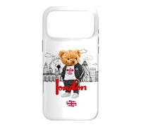 Carcasa para iPhone 17 Pro MAX London Royal Teddy Bear Bad Boy Ilustración Gráfico Anime