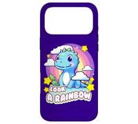 Carcasa para iPhone 17 Pro MAX Look a Rainbow Cute Dinosaur with a Rainbow and Stars