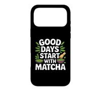 Carcasa para iPhone 17 Pro MAX Los Buenos días comienzan con Arte de Texto Matcha