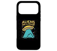 Carcasa para iPhone 17 Pro MAX Los Extraterrestres Son un Psyop Divertido OVNI Desinformación Engaño Alien Meme