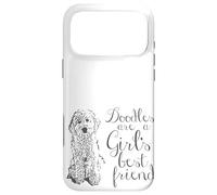 Carcasa para iPhone 17 Pro MAX Los garabatos Son los Mejores Amigos de una niña Golden Labradoodle