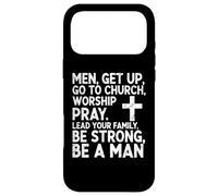 Carcasa para iPhone 17 Pro MAX Los Hombres se levantan Van a la Iglesia Adoración Orar Guíe a su Familia
