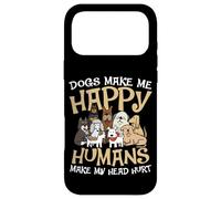 Carcasa para iPhone 17 Pro MAX Los Perros me Hacen Feliz Los Humanos Hacen Que mi Cabeza duela Amante de los Animales