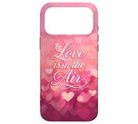 Carcasa para iPhone 17 Pro MAX Love is in The Air Pink Hearts Valentine