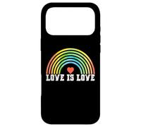 Carcasa para iPhone 17 Pro MAX Love is Love Rainbow Vintage Pride LGBTQ