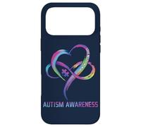 Carcasa para iPhone 17 Pro MAX Love Needs No Words Autismo Concientización Puzzle Corazón Autismo