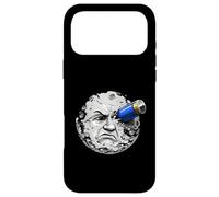 Carcasa para iPhone 17 Pro MAX Luna Cara Golpeado por Rocket Humor Espacio Arte Ciencia Ficción
