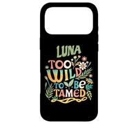 Carcasa para iPhone 17 Pro MAX Luna Name Cute Retro Girls Wildflower Luna Name