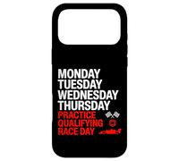 Carcasa para iPhone 17 Pro MAX Lunes Martes Miércoles Jueves Práctica Clasificatoria Carrera