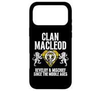 Carcasa para iPhone 17 Pro MAX MacLeod Clan Escocés Nombre Escudo De Armas Tartán Fiesta Familiar