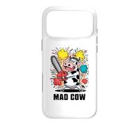 Carcasa para iPhone 17 Pro MAX Mad Vaca Vaca Lleva una Motosierra. Caos Funny Chainsaw Crazy