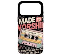 Carcasa para iPhone 17 Pro MAX Made To Worship Psalm 150:1 Casete Retro Alabanza Fe