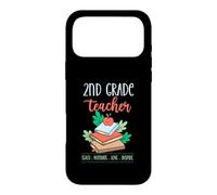 Carcasa para iPhone 17 Pro MAX Maestro de Segundo Grado Enseña motivar Amor Inspirar Lema Escolar