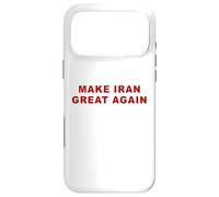 Carcasa para iPhone 17 Pro MAX Make Iran Great Again - Minimal Text White & Red