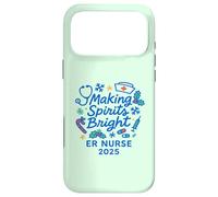 Carcasa para iPhone 17 Pro MAX Making Spirits Bright ER Nurse 2025 Navidad Festiva