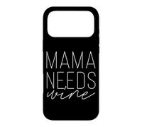Carcasa para iPhone 17 Pro MAX Mamá Necesita Vino Divertido mamá Adulto Bebida día de la Madre