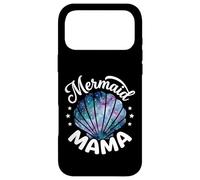 Carcasa para iPhone 17 Pro MAX Mama of The Birthday con Forma de Concha de Sirena y Flores Rosas a Juego