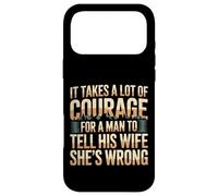 Carcasa para iPhone 17 Pro MAX Man Needs Courage To Tell Wife She's Wrong -