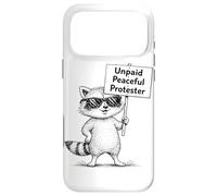 Carcasa para iPhone 17 Pro MAX Manifestante pacífico no remunerado Humor Mapache Divertido