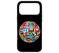 Carcasa para iPhone 17 Pro MAX Mapa del Mundo con Banderas de países del Mundo, geografía de viajeros