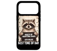 Carcasa para iPhone 17 Pro MAX Mapache Mugshot culpable de Caos Nocturno Mejor Hora del día