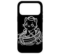 Carcasa para iPhone 17 Pro MAX Marinero Kawaii Gato Remando