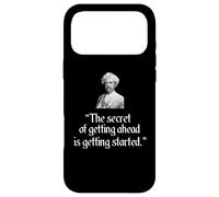 Carcasa para iPhone 17 Pro MAX Mark Twain - Camiseta con Frase The Secret of Getting Ahead