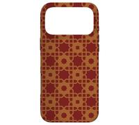 Carcasa para iPhone 17 Pro MAX Maroon Dark Red Brown Luxury Asia Persian Mosaic Pattern