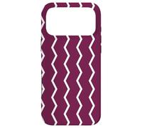 Carcasa para iPhone 17 Pro MAX Maroon White Zigzag Qatar Color Arabic Language Doha Pattern