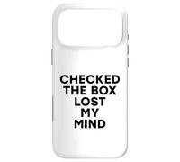 Carcasa para iPhone 17 Pro MAX Marqué la casilla Perdió mi Mente Divertido Voto Electoral demócrata