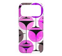 Carcasa para iPhone 17 Pro MAX Martinis inspirados en los años Cincuenta en Morado y Rosa