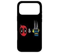 Carcasa para iPhone 17 Pro MAX Marvel Studios Deadpool & Wolverine Mask & Claw Emoji Icons