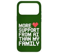 Carcasa para iPhone 17 Pro MAX Más Apoyo de la IA Que de mi Familia Funny Tech Humor