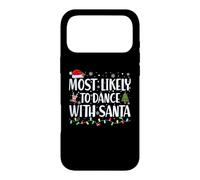 Carcasa para iPhone 17 Pro MAX Más probabilidades de Bailar con Papá Noel - Familia de Navidad a Juego
