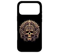 Carcasa para iPhone 17 Pro MAX Máscara de Calavera Azteca, Guerrero Maya, civilización Antigua Mexicana