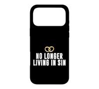 Carcasa para iPhone 17 Pro MAX Matrimonio Divertido Pareja de Bodas ya no Vive en Pecado
