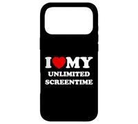 Carcasa para iPhone 17 Pro MAX Me Encanta (corazón) mi Tiempo de Pantalla Ilimitado