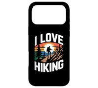 Carcasa para iPhone 17 Pro MAX Me Encanta el Senderismo, Arte Retro de Aventuras en la montaña