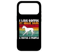 Carcasa para iPhone 17 Pro MAX Me Gusta el café mi Gran danés y Tal Vez 3 Personas Gran danés