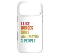 Carcasa para iPhone 17 Pro MAX Me Gustan los Caballos Perros y Tal Vez 3 Personas Amantes de los Caballos ecuestres