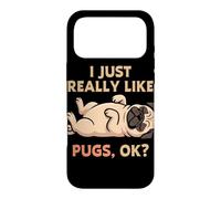Carcasa para iPhone 17 Pro MAX Me Gustan Mucho los Pugs, Ok, Amante de los Animales, Lindo Perro