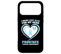 Carcasa para iPhone 17 Pro MAX Me Pongo Azul Claro para la Conciencia del cáncer de próstata de mi héroe