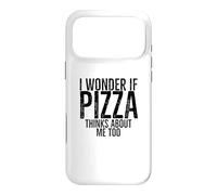 Carcasa para iPhone 17 Pro MAX Me pregunto si la Pizza Piensa en mí Demasiado Divertido Amante de la Comida