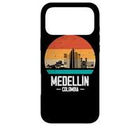 Carcasa para iPhone 17 Pro MAX Medellín Colombia Retro Vintage Sunset Skyline Medellín